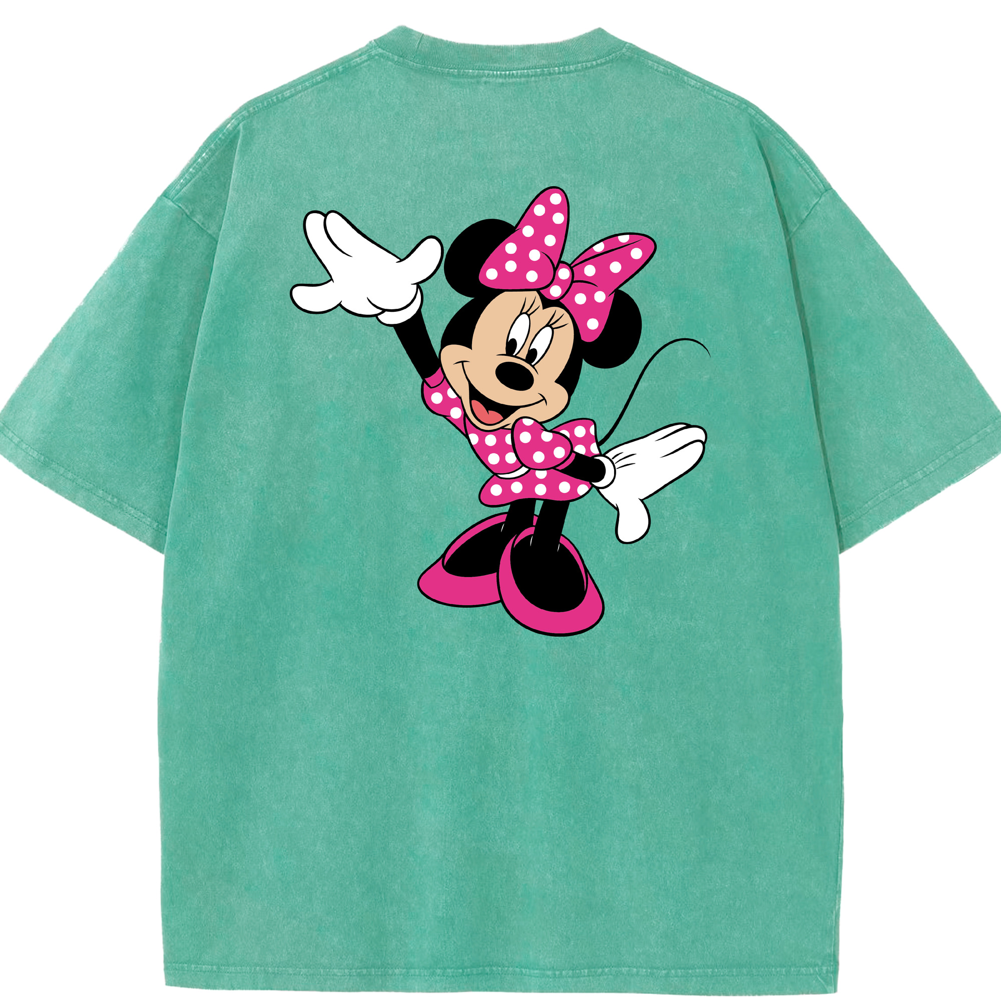（画像用） ミッキーマウス Mickey Mouse 綿100% ヴィンテージ風 半袖Tシャツ（背面プリント）